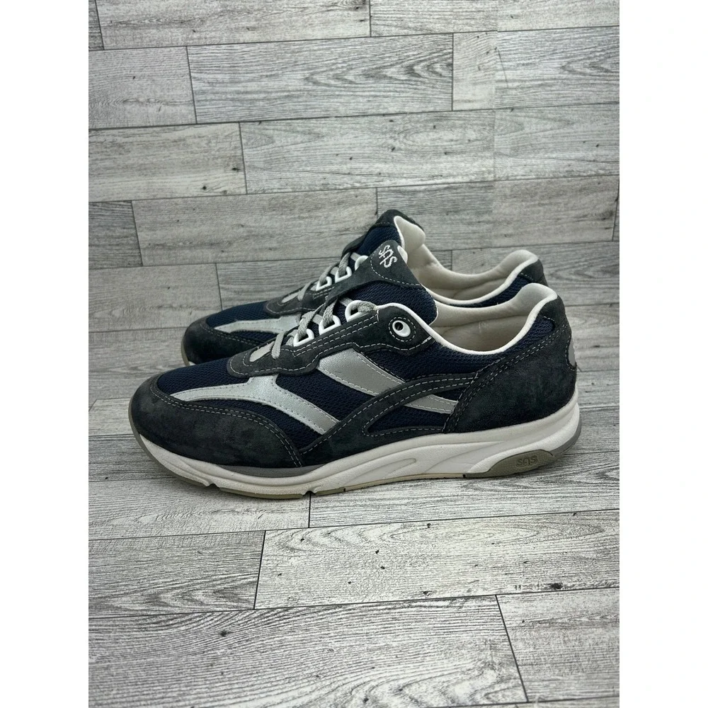 SAS Tour Mesh Navy Silver Walking‎ Shoes Women Sz 9M F9920568 5